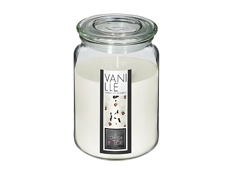 Bougie Parfumée en Verre "Couvercle" 510g Vanille