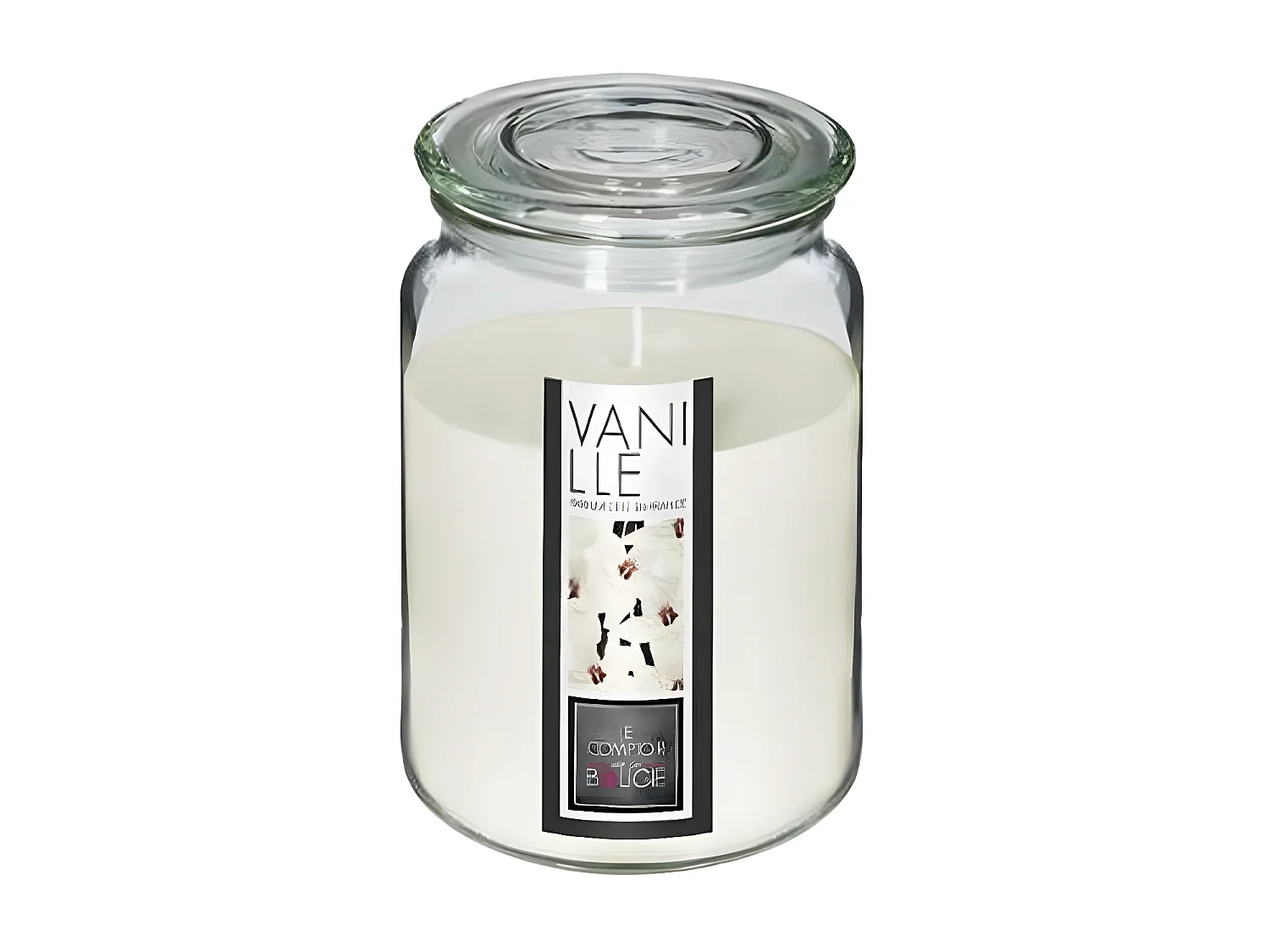 Bougie Parfumée en Verre "Couvercle" 510g Vanille