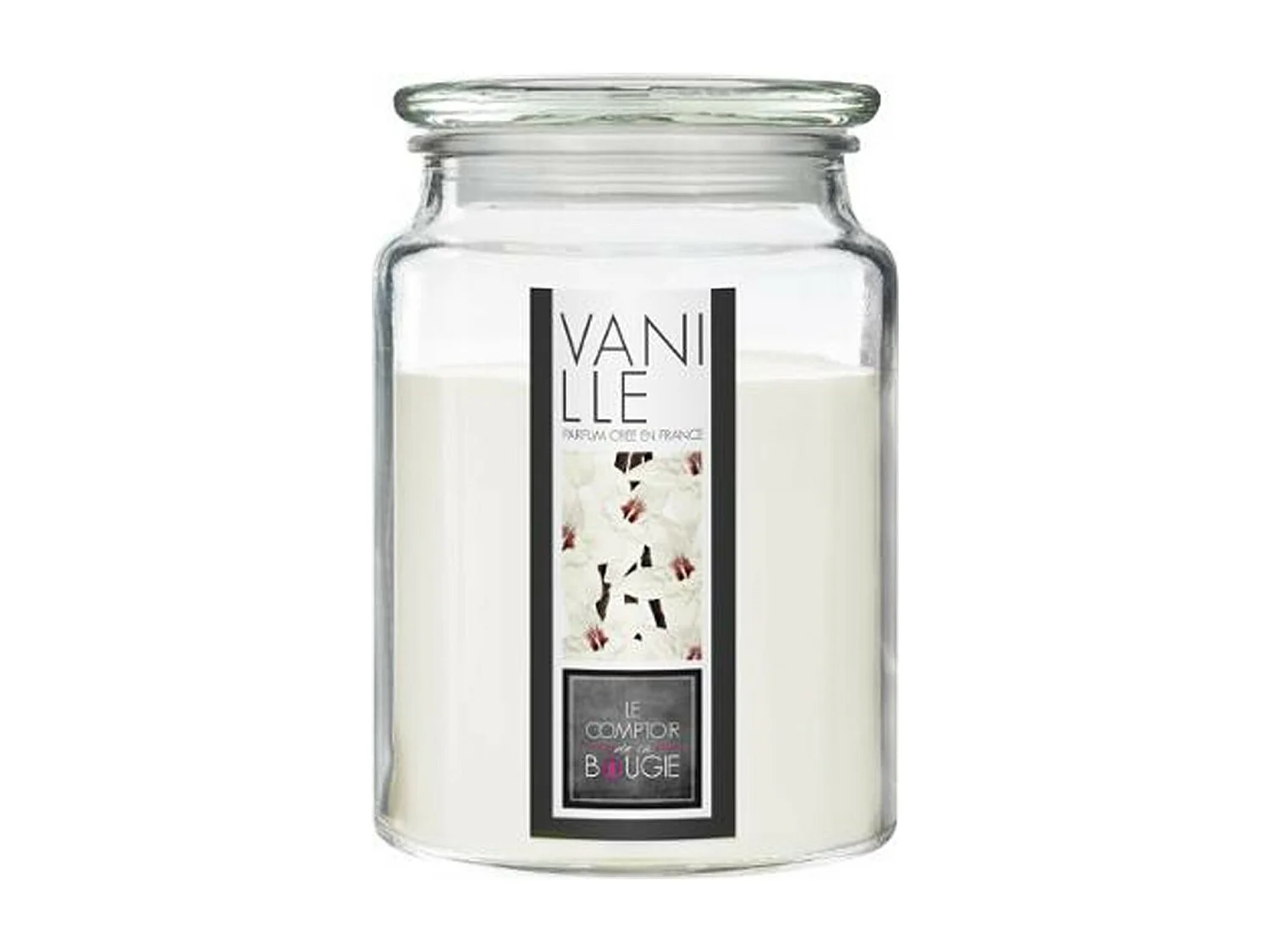 Bougie Parfumée en Verre "Couvercle" 510g Vanille