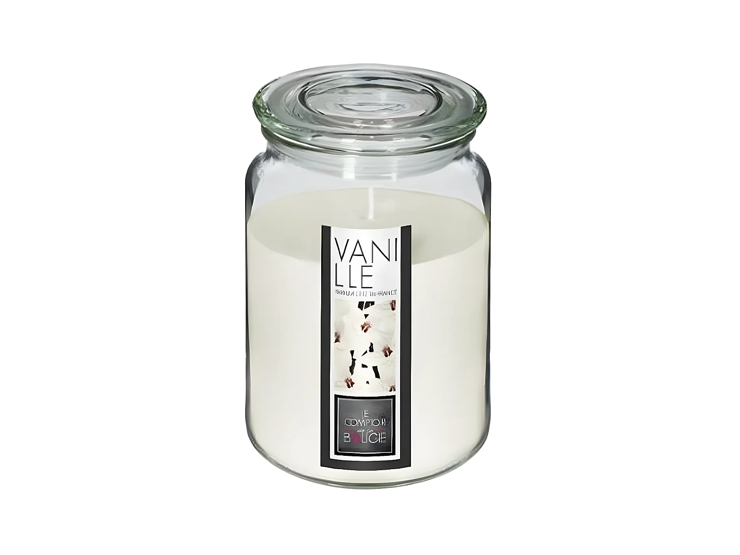 Bougie Parfumée en Verre "Couvercle" 510g Vanille