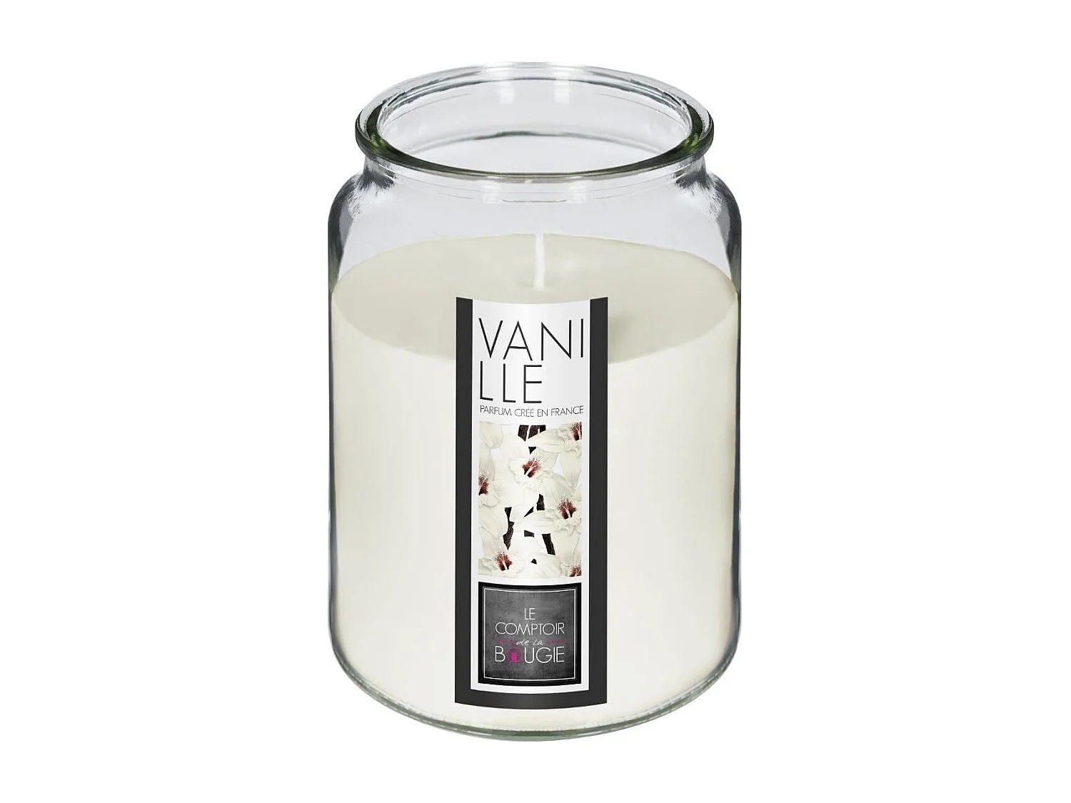 Bougie Parfumée en Verre "Couvercle" 510g Vanille