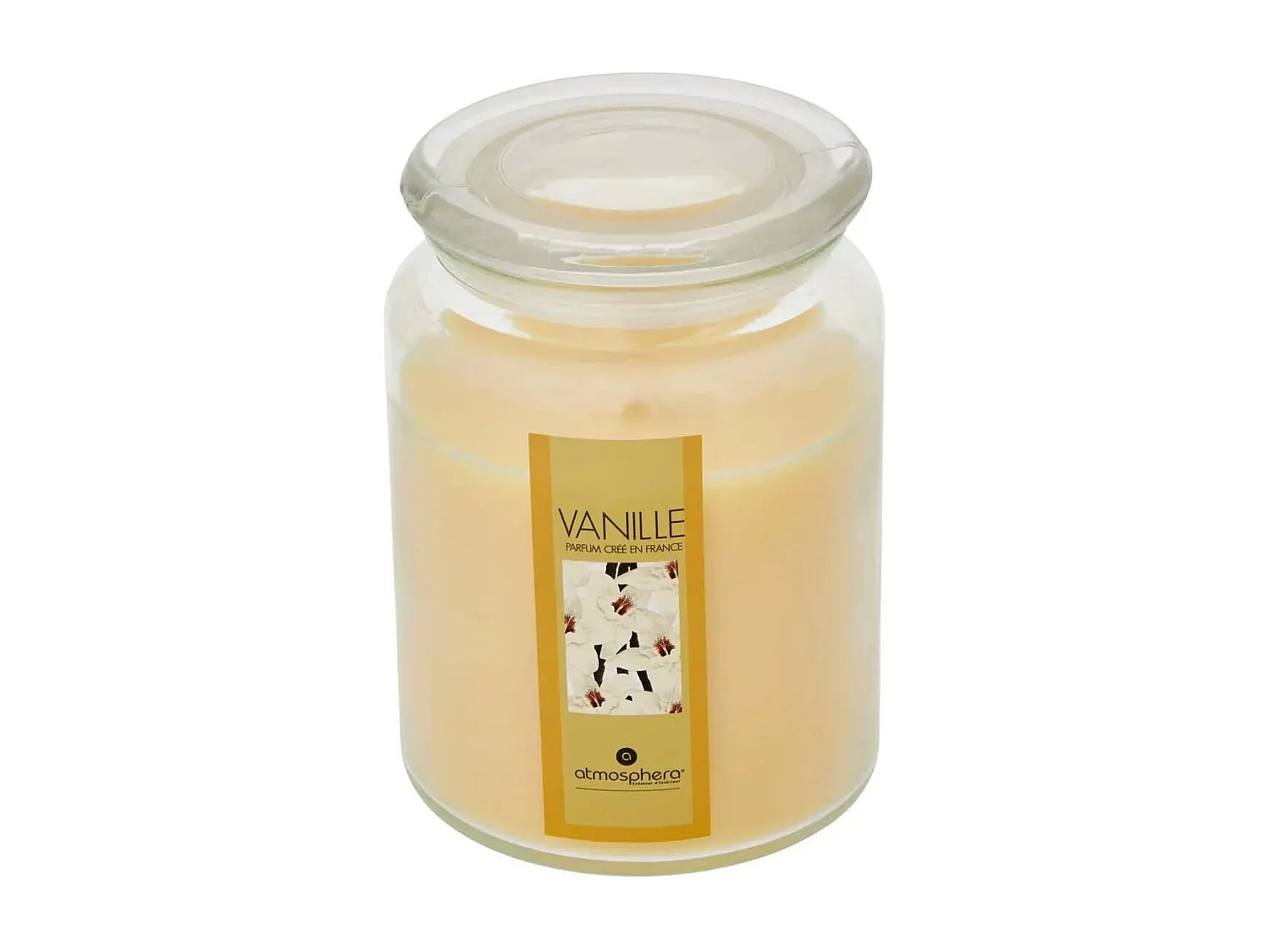 Bougie Parfumée en Verre "Couvercle" 510g Vanille