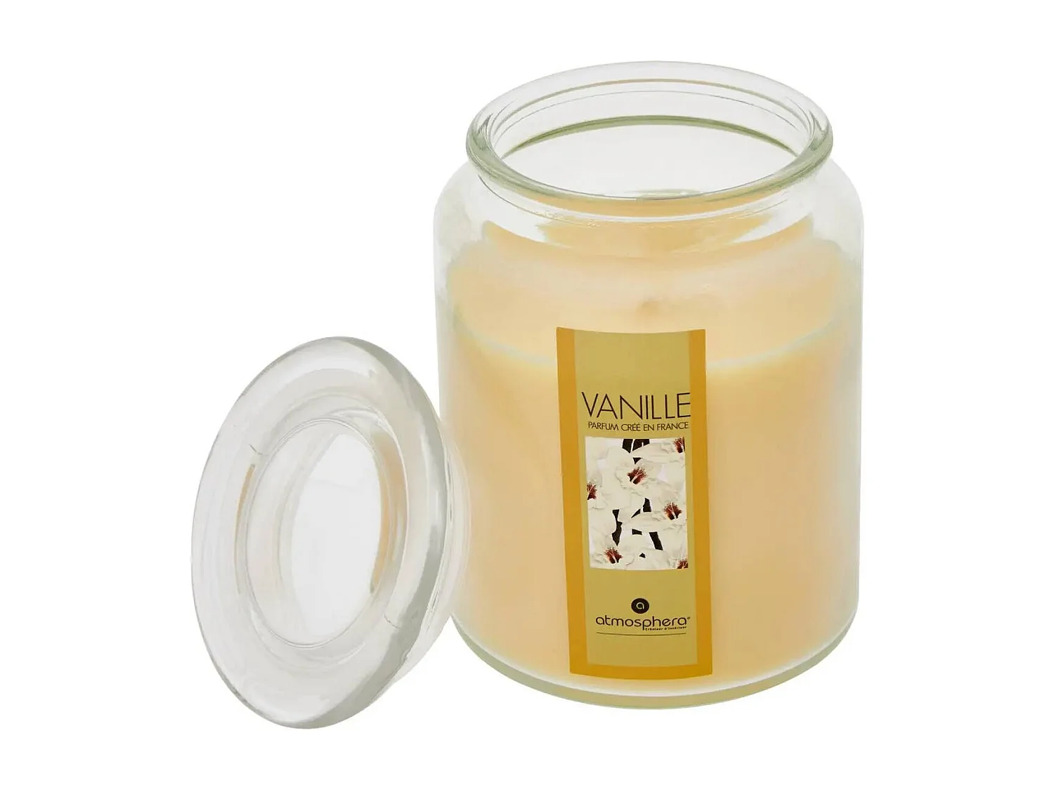 Bougie Parfumée en Verre "Couvercle" 510g Vanille