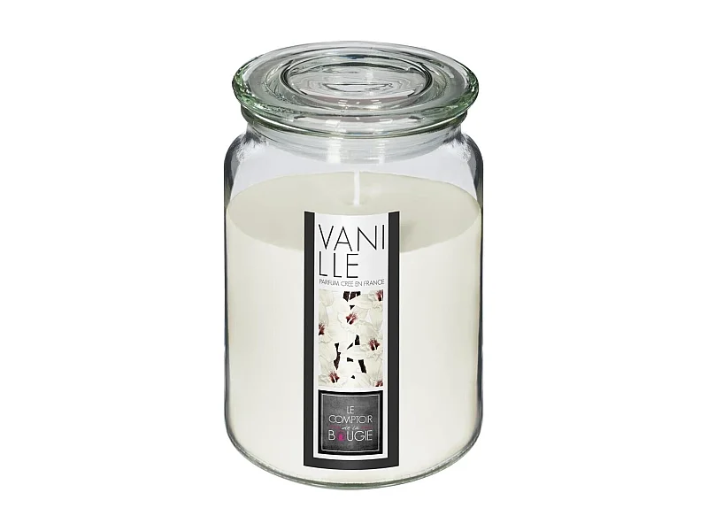 Bougie Parfumée en Verre "Couvercle" 510g Vanille