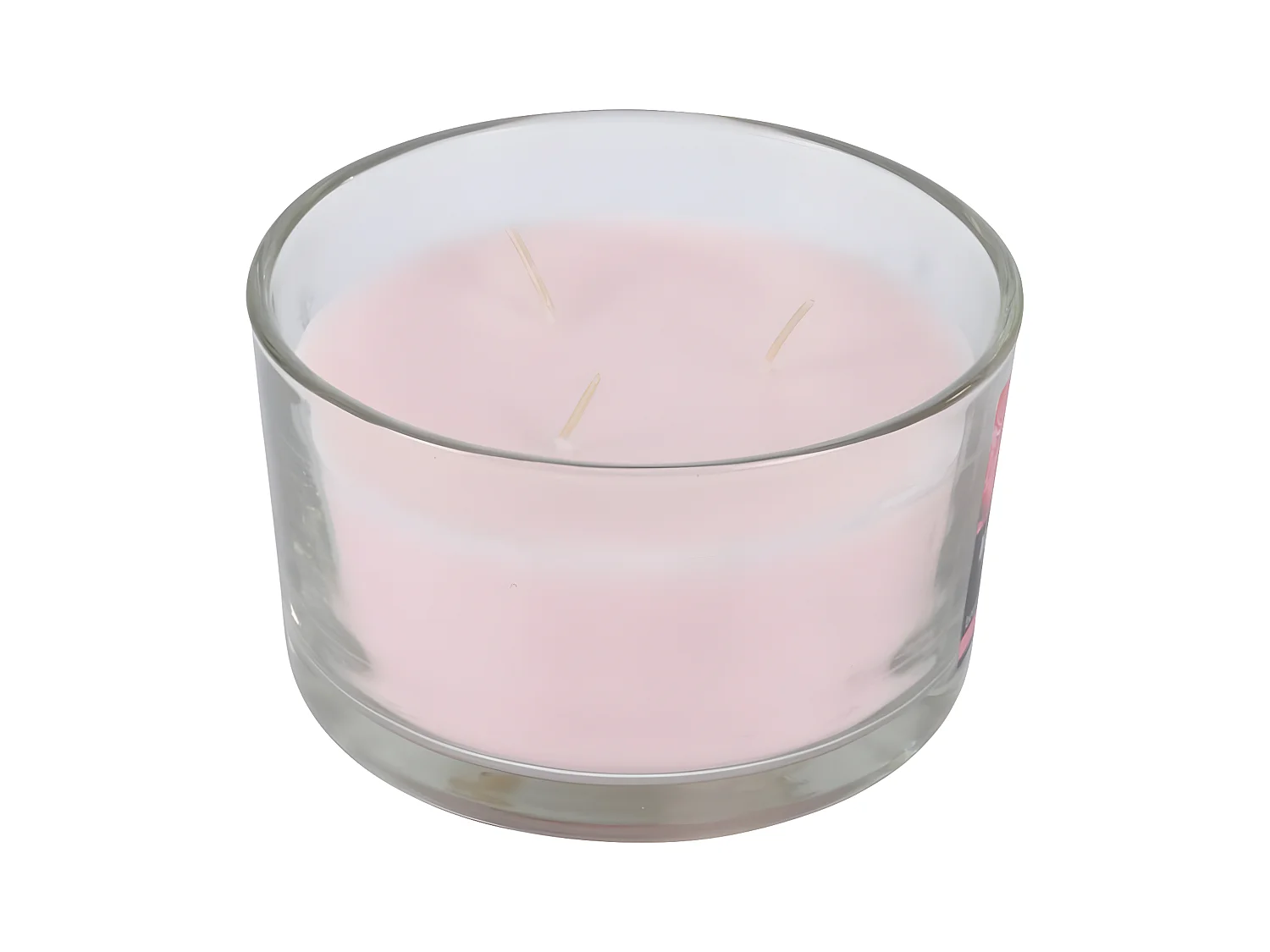 Bougie Parfumée 3 Mèches "Essentiel" 13cm Rose