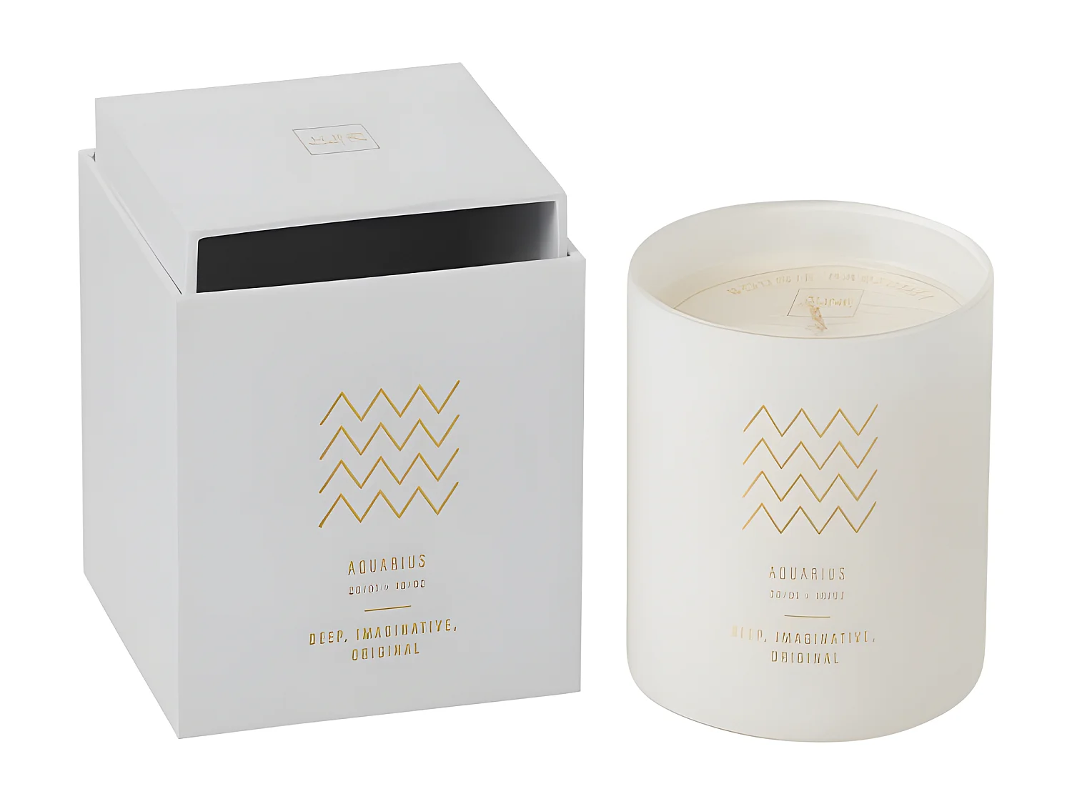 Bougie Parfumée "Verseau" 10cm Sapphire Amber Tea