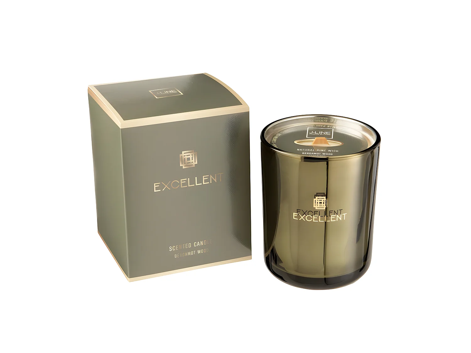 Bougie Parfumée "Excellent" 14cm Bergamot Wood Vert