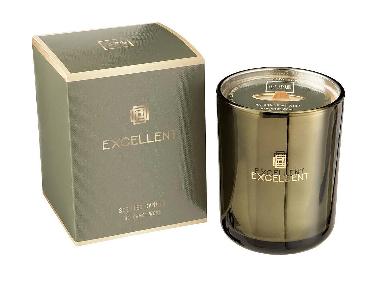 Bougie Parfumée "Excellent" 14cm Bergamot Wood Vert