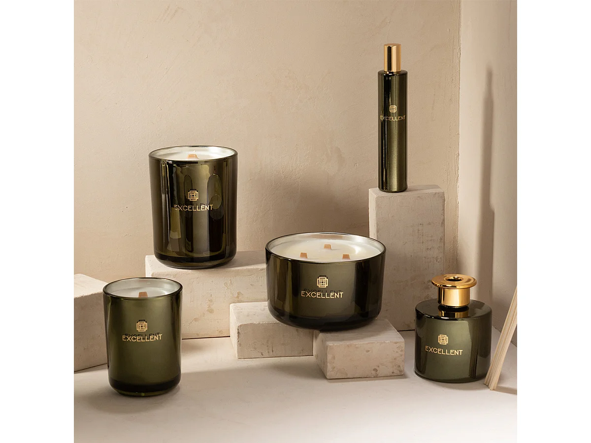 Bougie Parfumée "Excellent" 14cm Bergamot Wood Vert