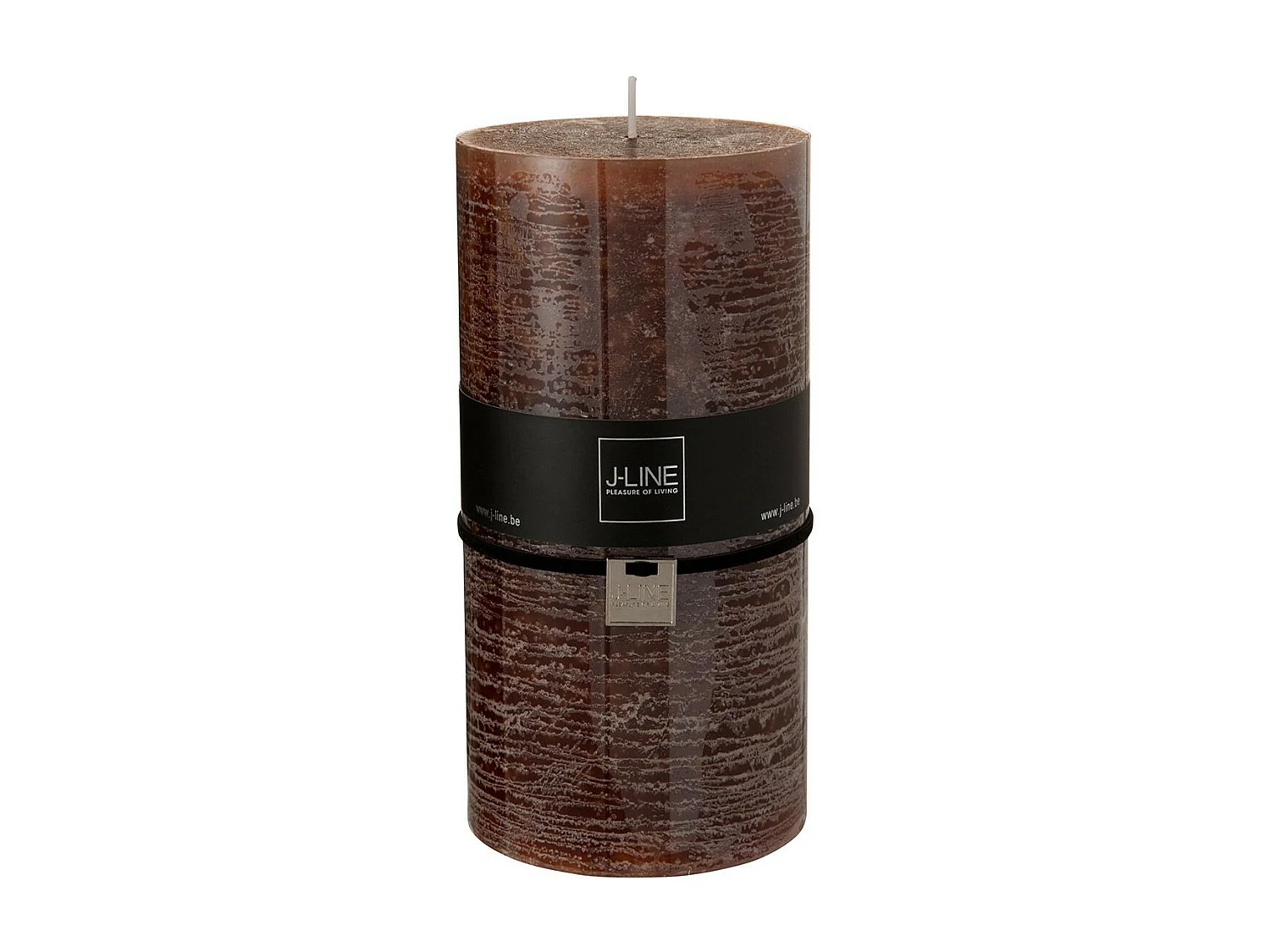 Bougie Cylindrique Déco "Junina" 20cm Marron
