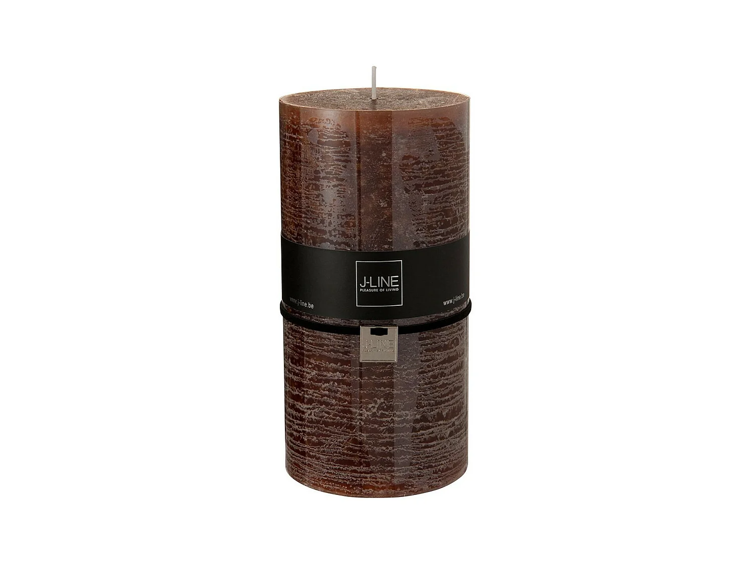 Bougie Cylindrique Déco "Junina" 20cm Marron