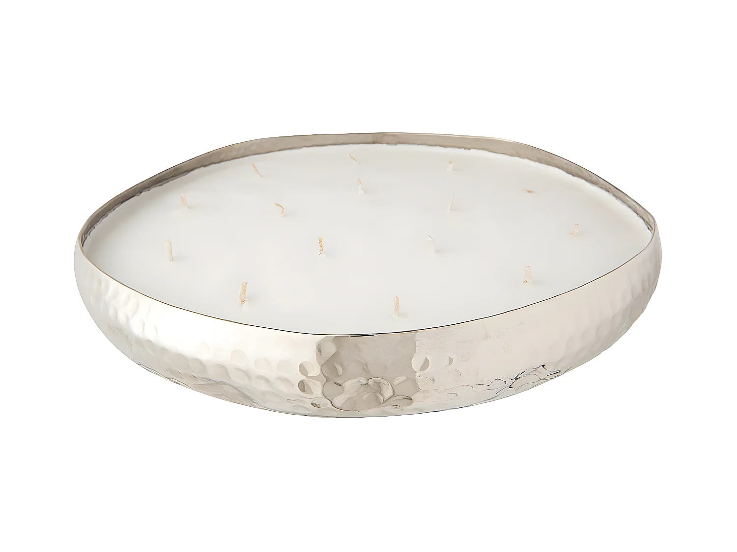 Bougie Parfumée Déco "Livia" 36cm Oud Amber Argent