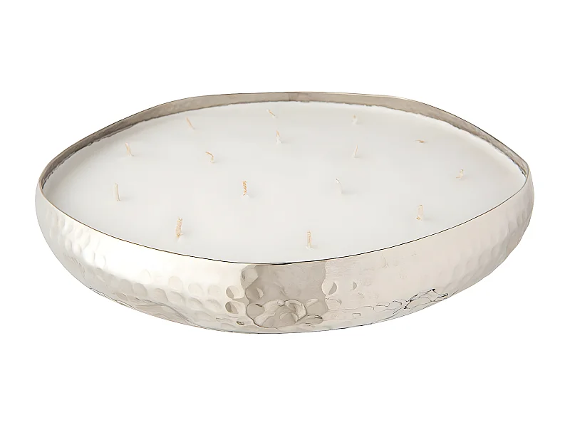 Bougie Parfumée Déco "Livia" 36cm Oud Amber Argent