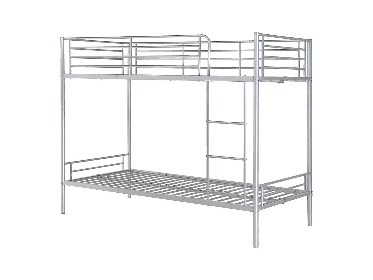 Cama litera DUOTIS II - 2 camas 90x190 cm - Plateado