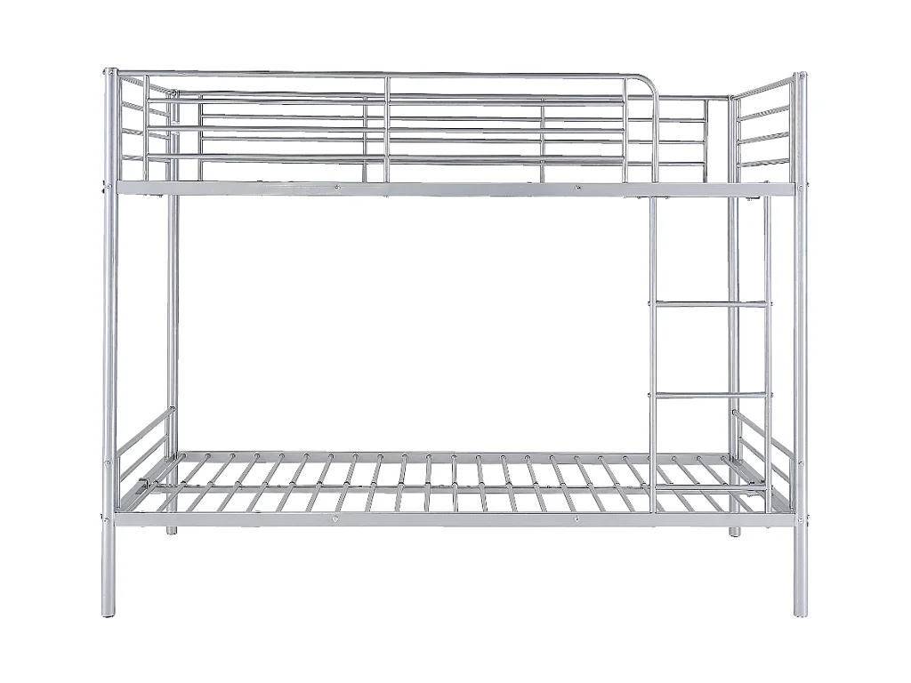 Cama litera DUOTIS II - 2 camas 90x190 cm - Plateado