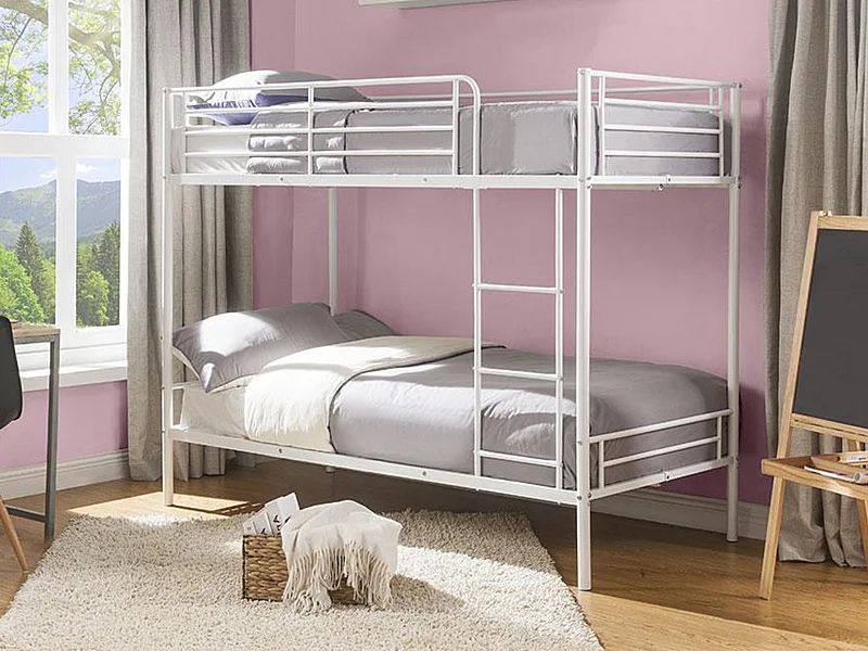 Cama litera DUOTIS II - 2x90x190cm - Blanco