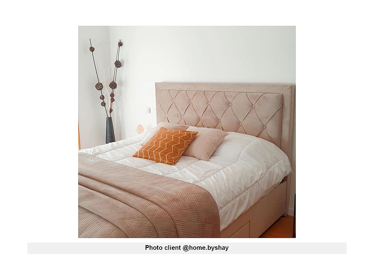 Polsterbett mit Stauraum LEOPOLD - Samt - 180 x 200 cm - Beige kaufen