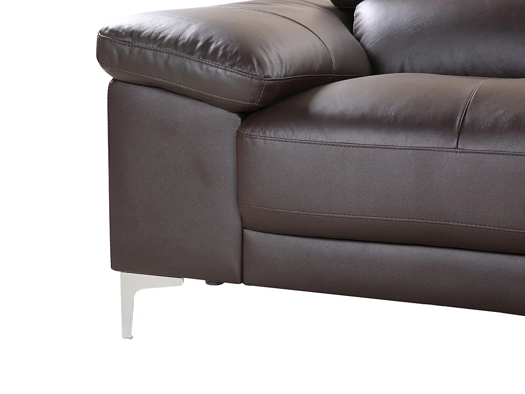 Couchgarnitur Leder 3+2 - Braun - SOLANGE