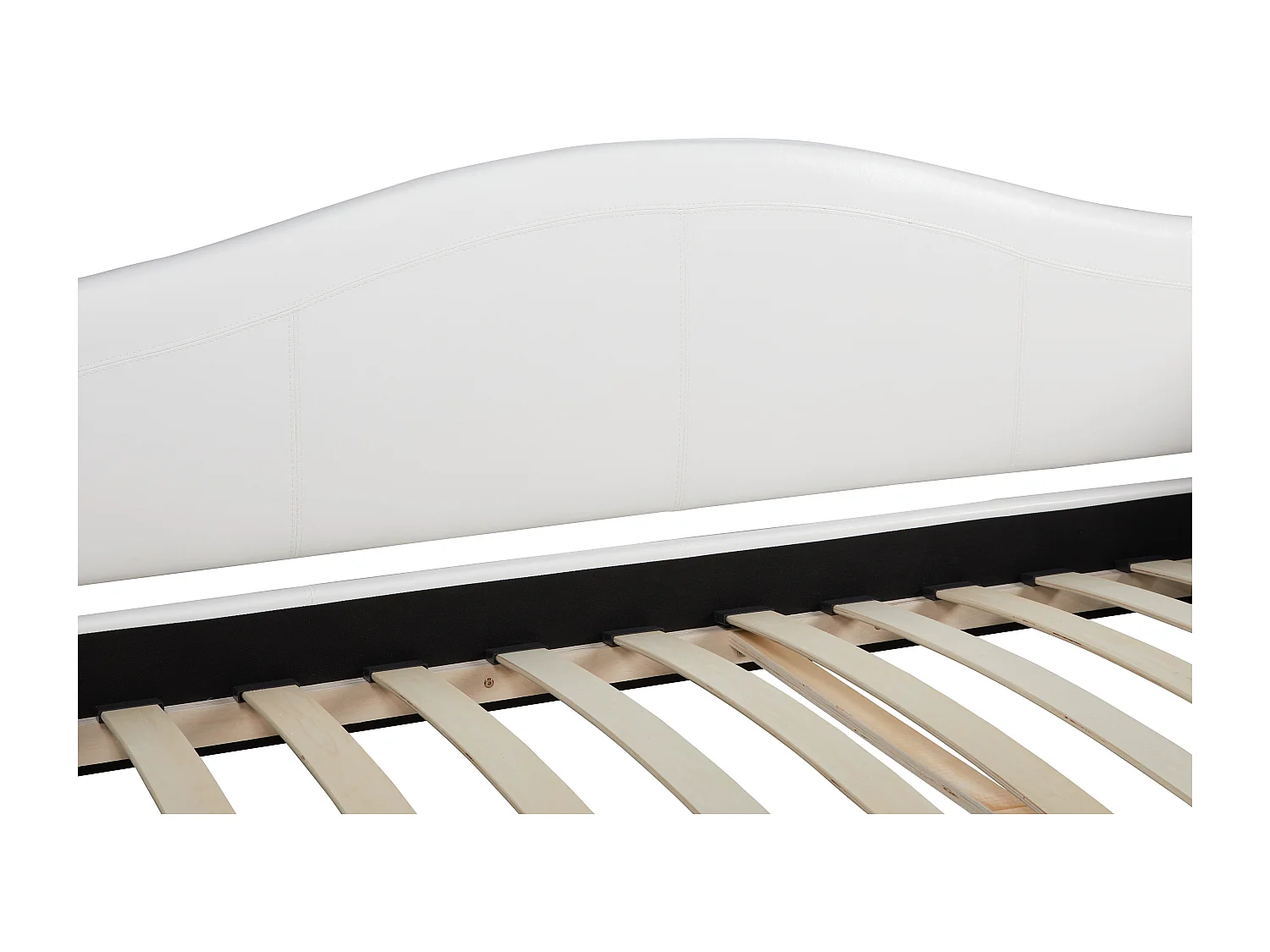 Lit banquette gigogne MATHILDE - 2 x 90 x 190 cm - Simili - Blanc