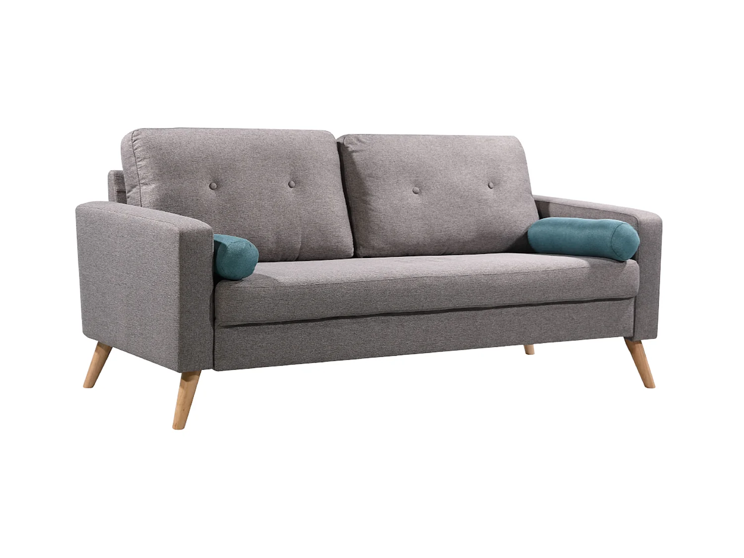 Sofa 3-Sitzer - Stoff - Grau - TATUM