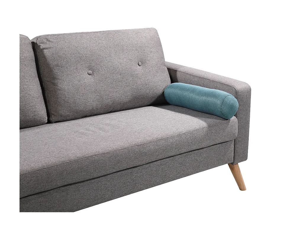 Sofa 3-Sitzer - Stoff - Grau - TATUM