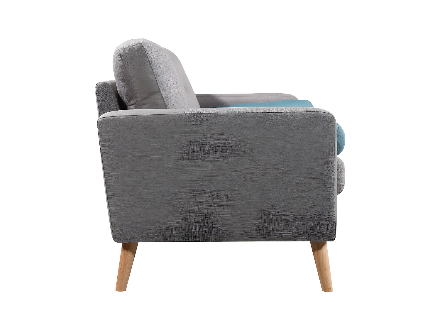 Sofa 3-Sitzer - Stoff - Grau - TATUM