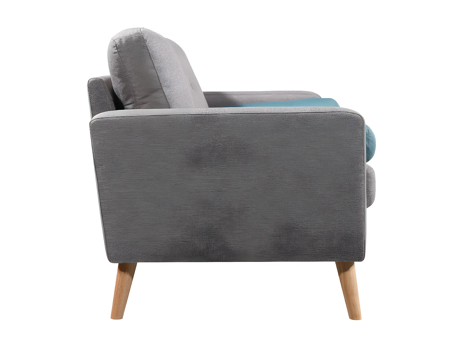 Sofá de 3 lugares de tecido Cinza mesclado - TATUM