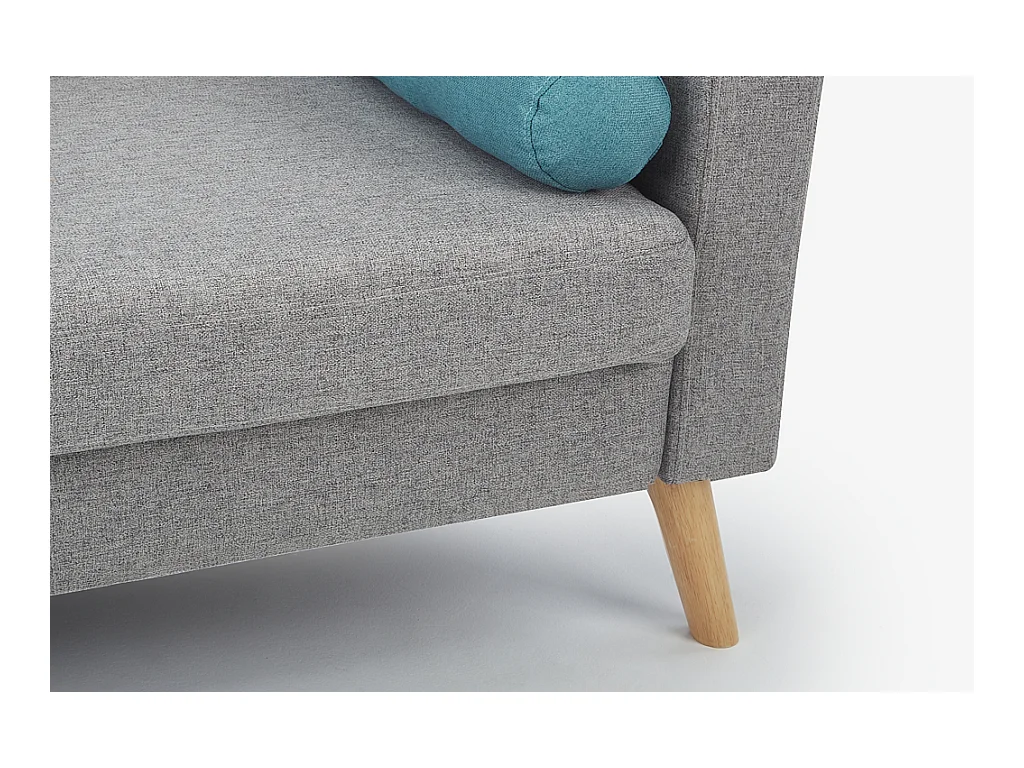 Sofa 2-Sitzer - Stoff - Grau - TATUM