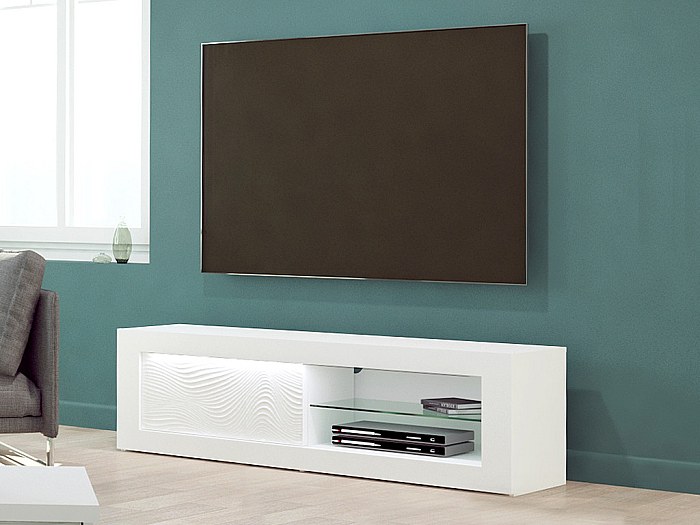 TV-Möbel LED-Beleuchtung ECLIPSE - 1 Tür & 2 Ablagen kaufen