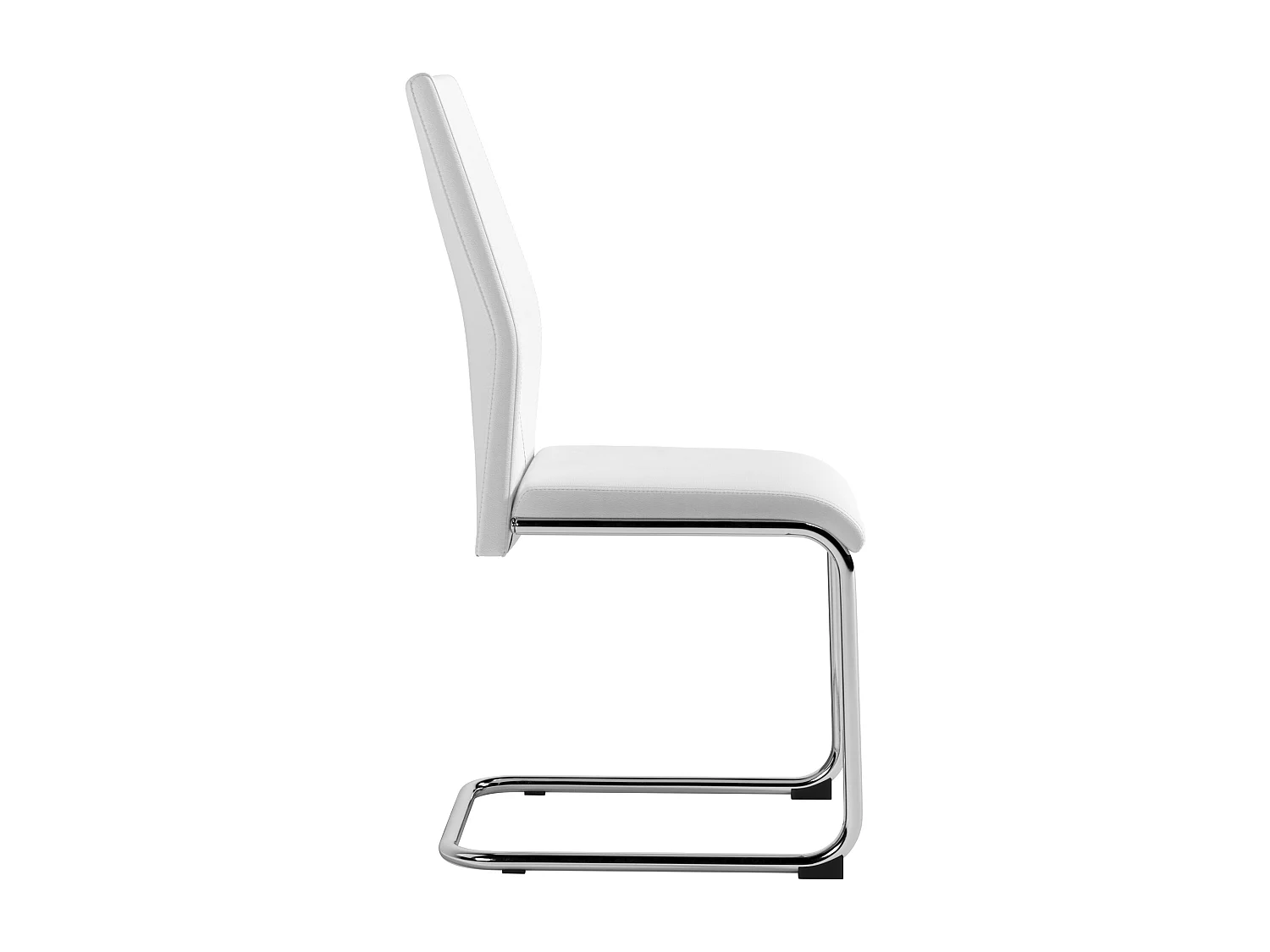 Lot de 4 chaises PAULINE  - Simili - Blanc