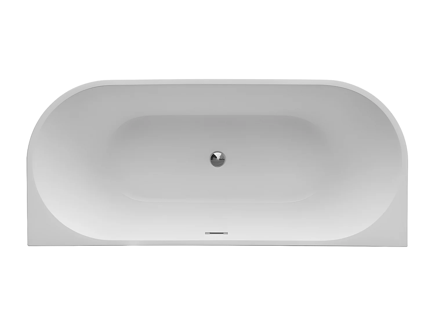 Wanna wolnostojąca przyścienna – DIVINA – 245 l – 170 × 75 × 58 cm – kolor czarny