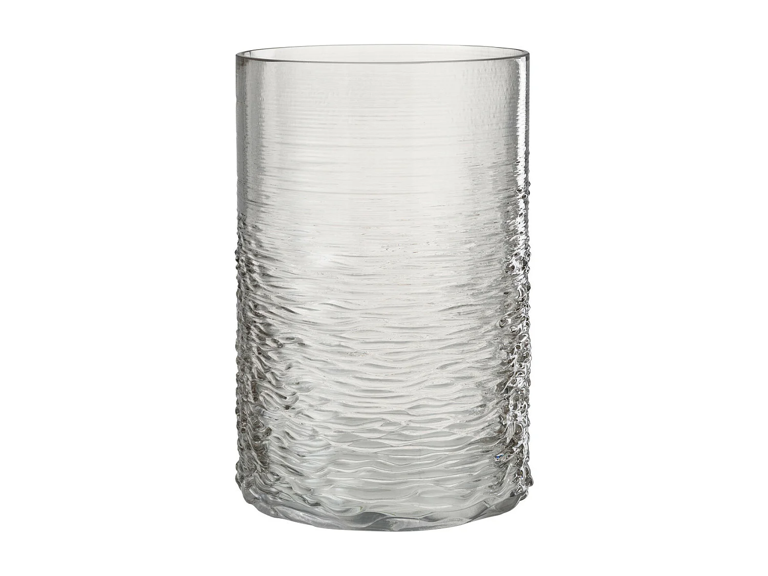 Photophore en Verre Design "Sladia" 30cm Gris