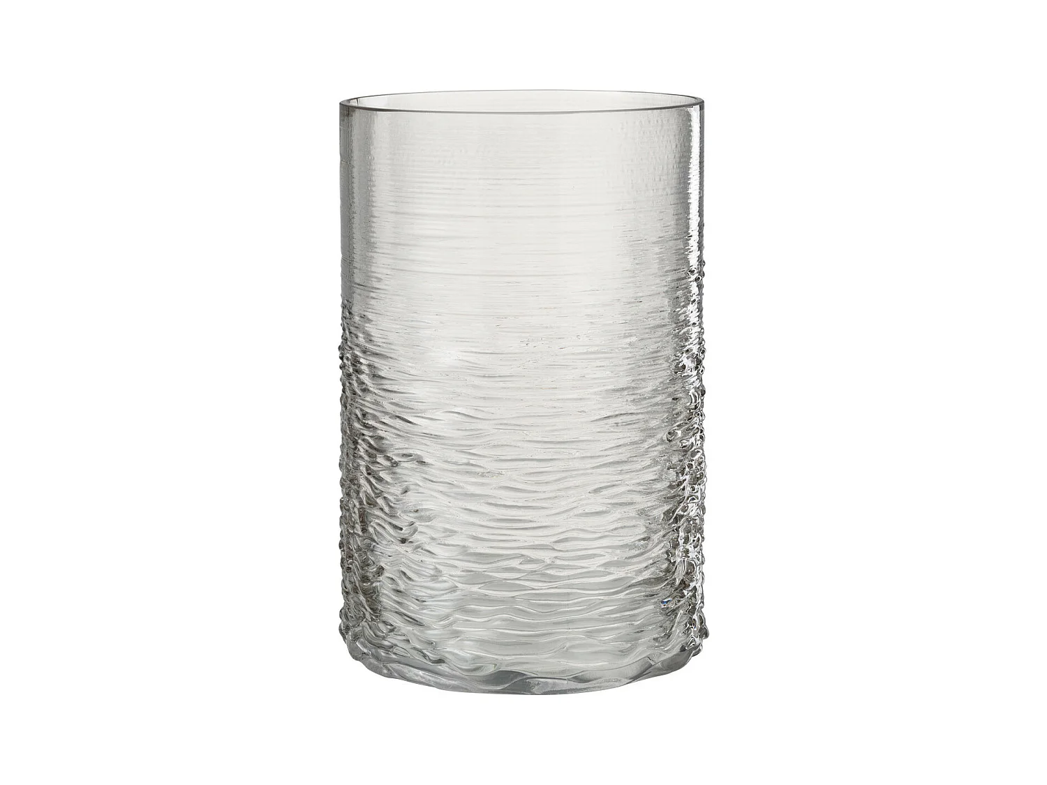 Photophore en Verre Design "Sladia" 30cm Gris
