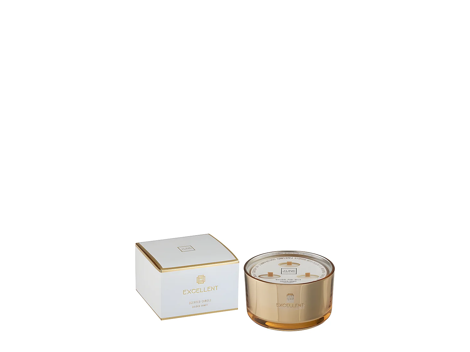 Bougie Parfumée en Verre "Excellent" 13cm Golden Honey