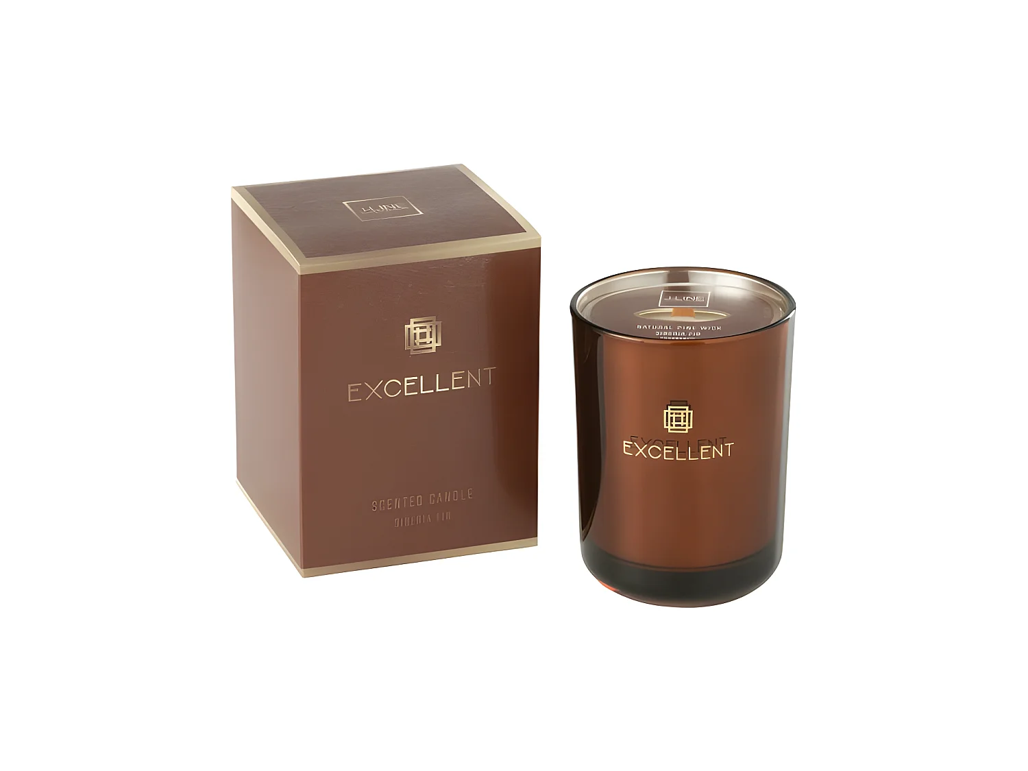 Bougie Parfumée "Excellent" 12cm Siberia Fir Marron