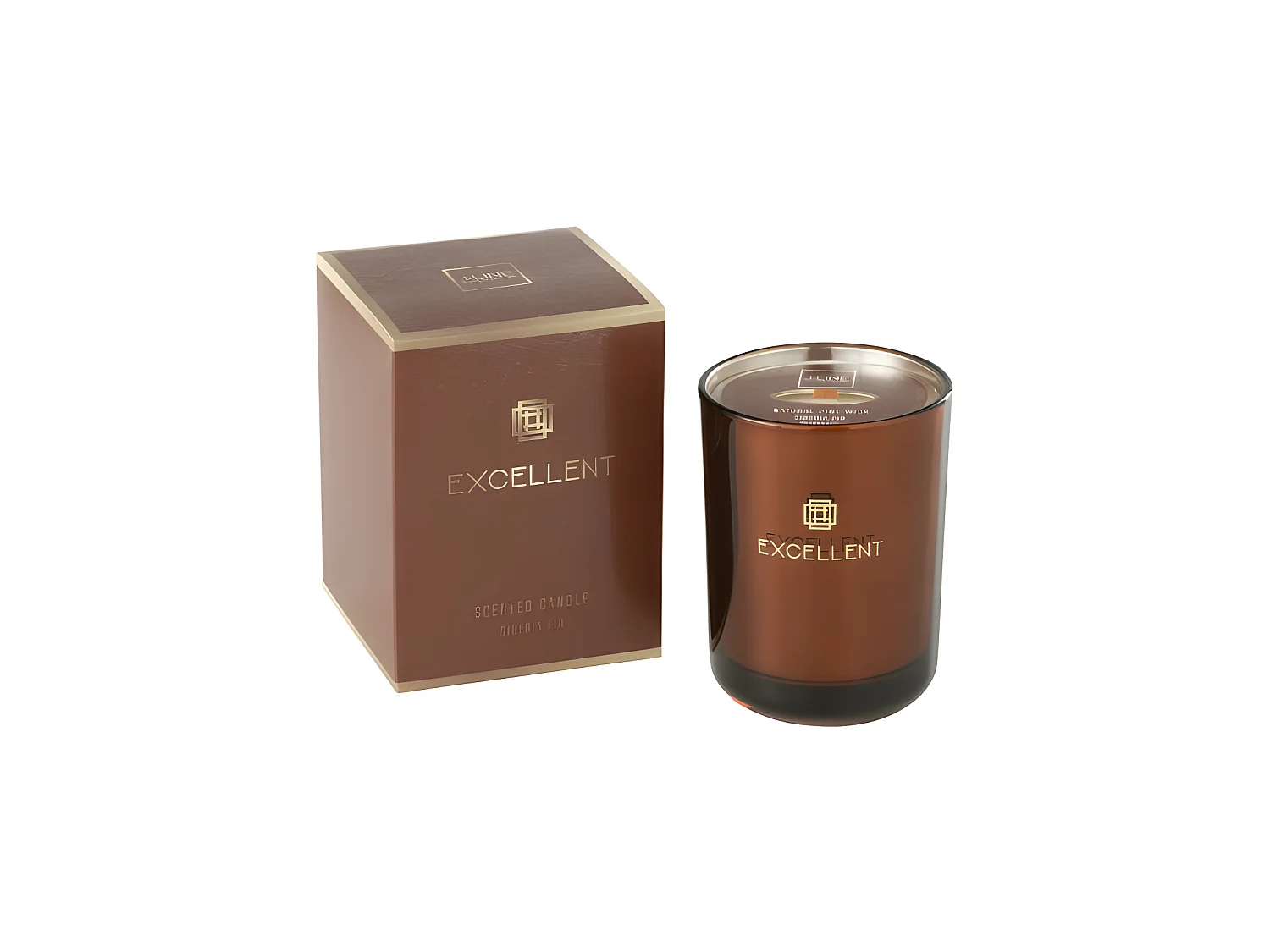 Bougie Parfumée "Excellent" 12cm Siberia Fir Marron