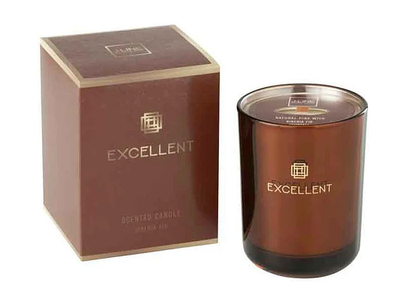 Vela perfumada de 50 horas en tarro de vidrio marrón de 9.1x9.1x12.2 cm