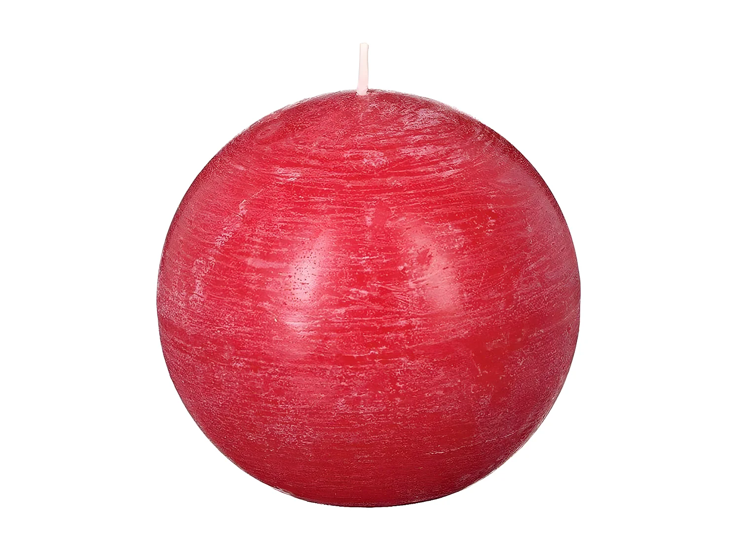 Bougie Boule "Rustic" 10cm Rouge