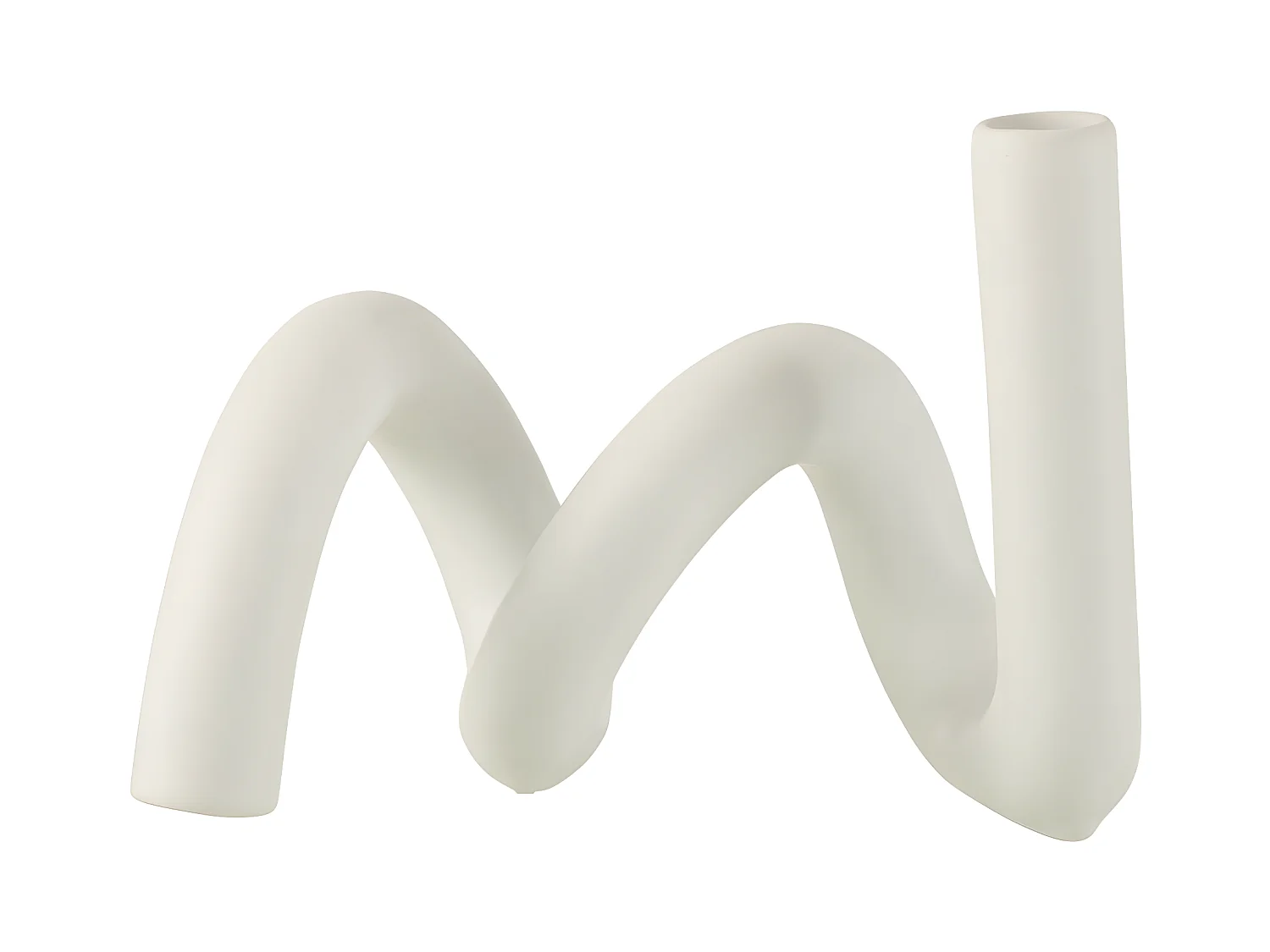 Bougeoir Design Céramique "Torsia" 25cm Blanc