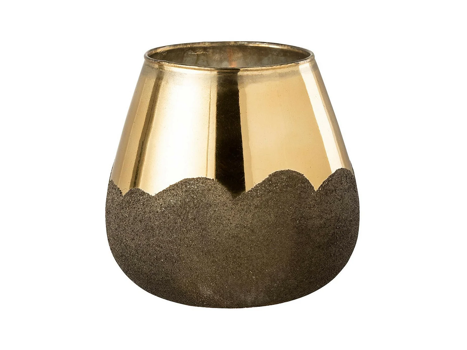 Photophore Design "Nevada" 19cm Gris & Or