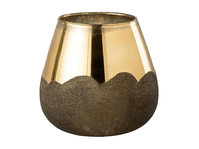 Photophore Design "Nevada" 19cm Gris & Or