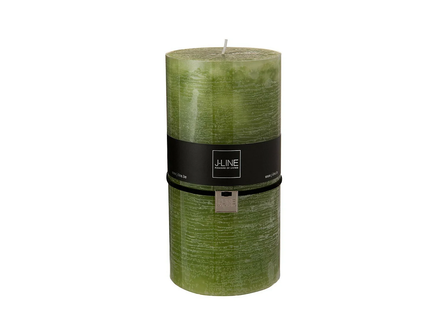 Bougie Cylindrique Déco "Junina" 20cm Vert Herbe