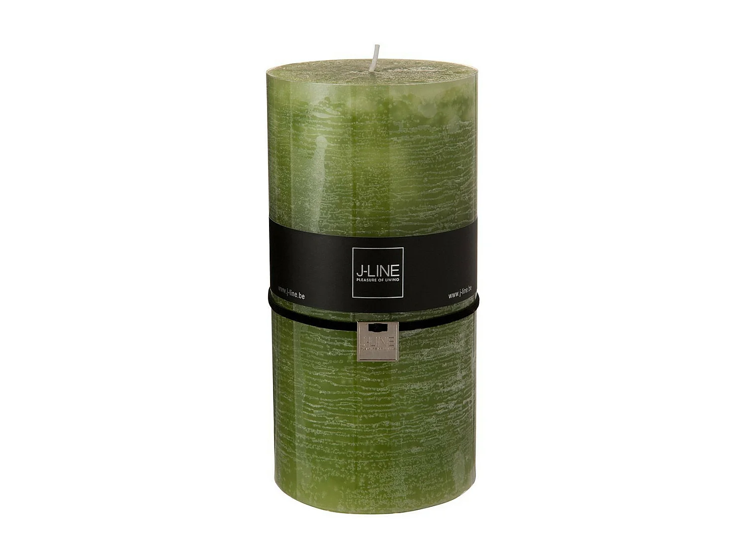 Bougie Cylindrique Déco "Junina" 20cm Vert Herbe