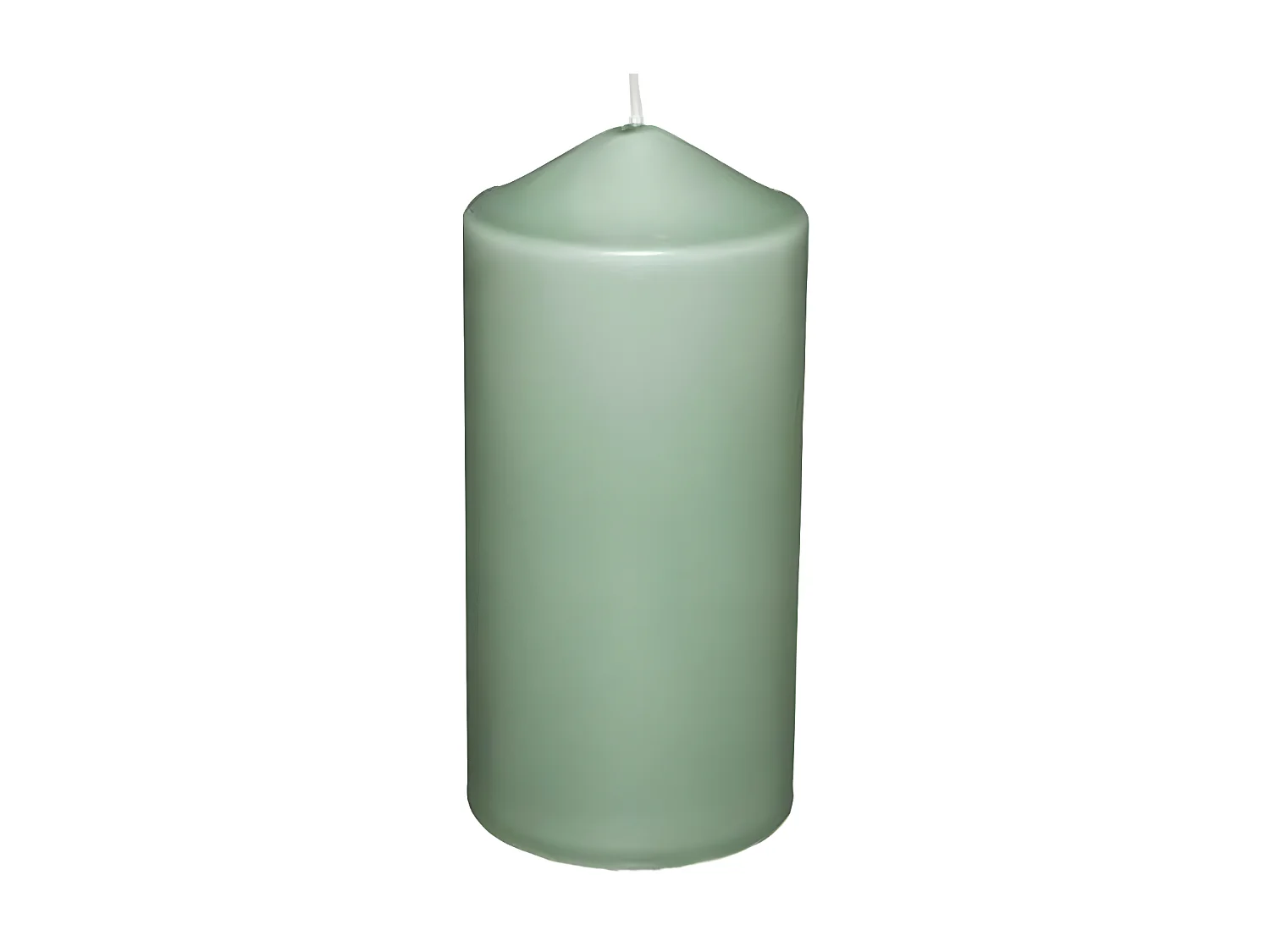 Bougie Cylindrique Déco "Hugo" 14cm Vert Eucalyptus