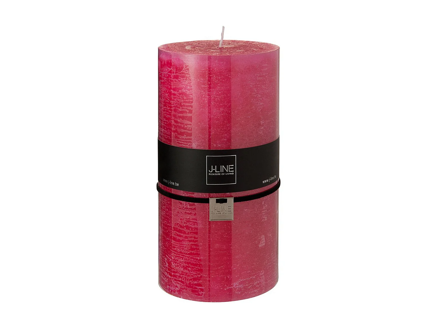 Bougie Cylindrique Déco "Junina" 20cm Fuchsia