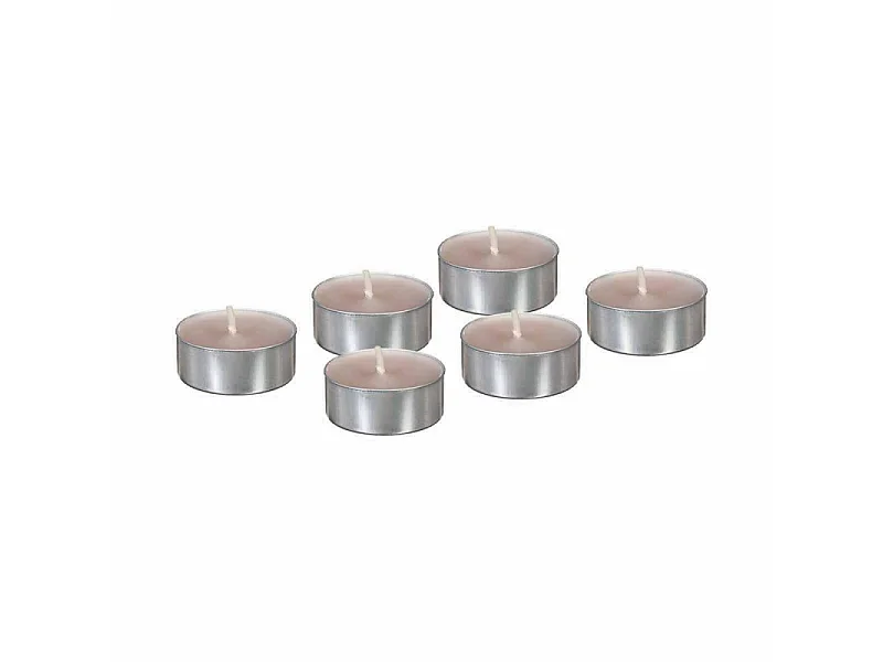 Lot de 6 Bougies Chauffe-plat "Basic" 3,8cm Lin
