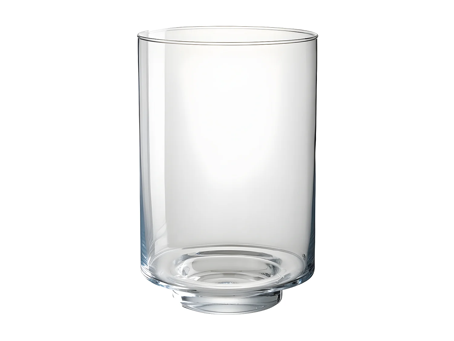 Portavelas de vidrio transparente de 23x23x35 cm