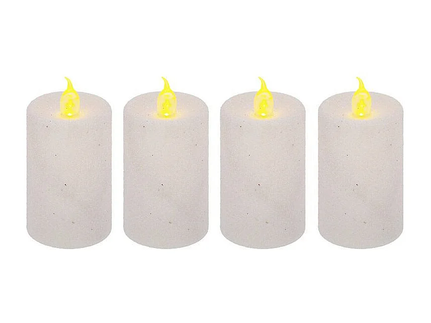 Lot de 4 Bougies Votives "Colorama" 7cm Blanc