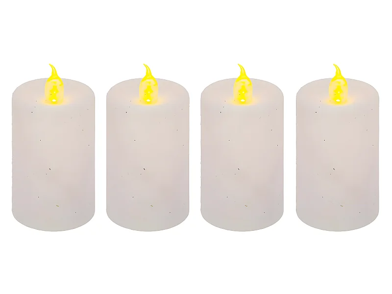 Lot de 4 Bougies Votives "Colorama" 7cm Blanc