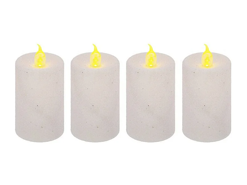 Lot de 4 Bougies Votives "Colorama" 7cm Blanc